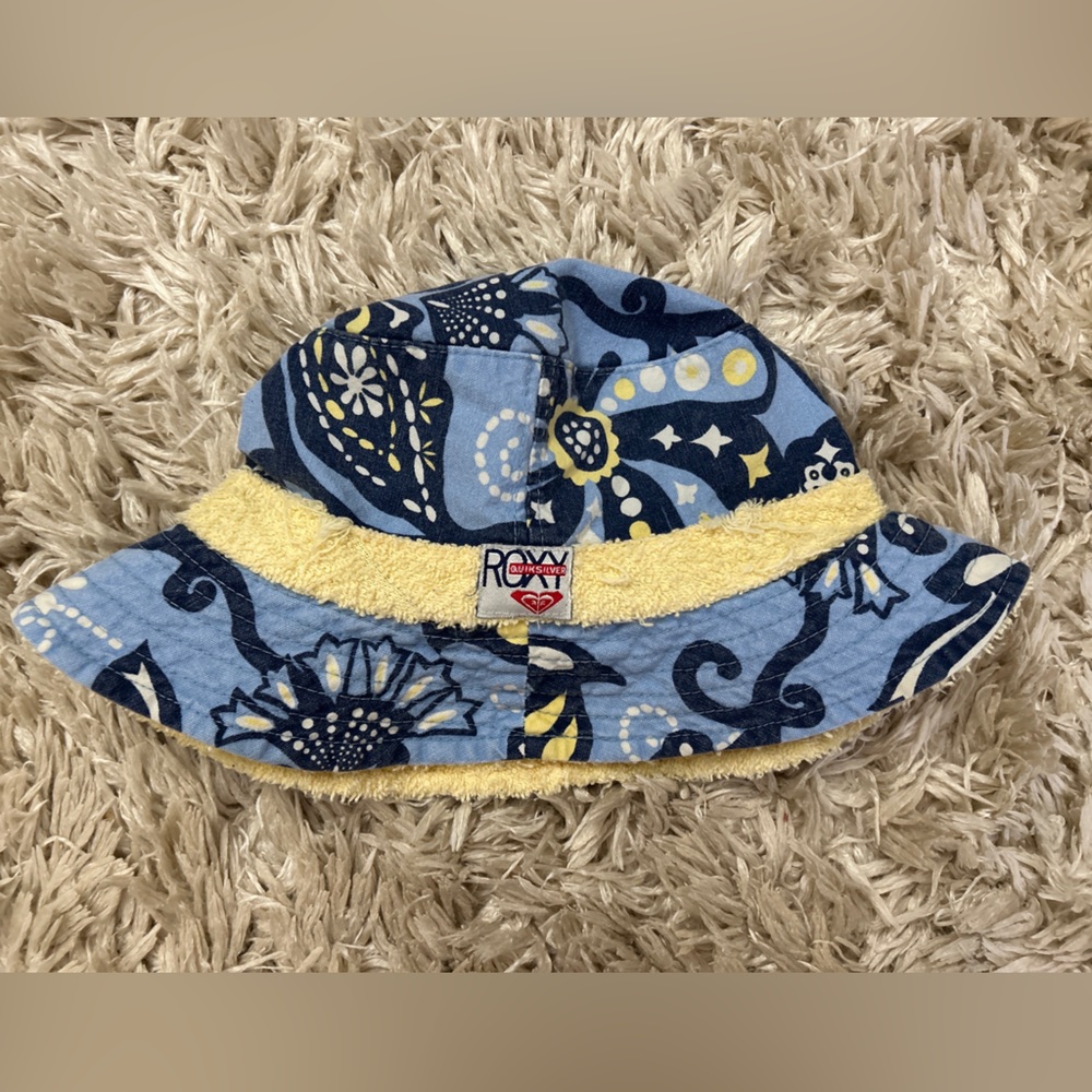 Roxy Girls Blue Floral Bucket Hat
